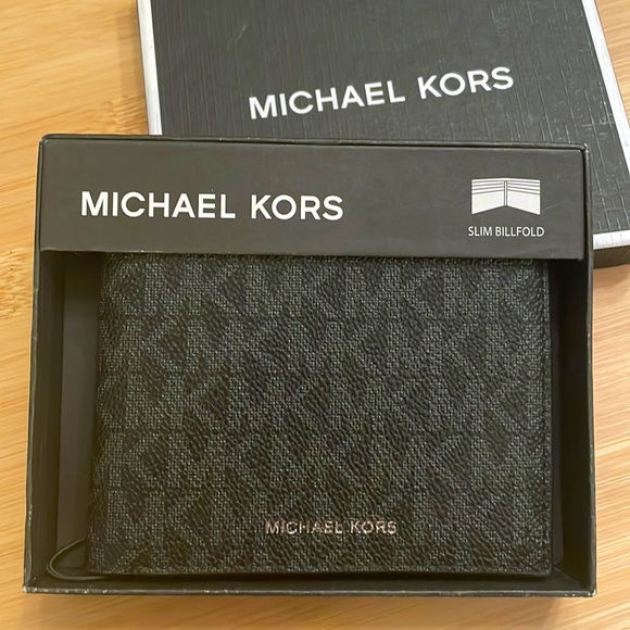 Brand New Michael Kors Black Jet Set Slim Billfold Men’s Wallet - Picture 13 of 13